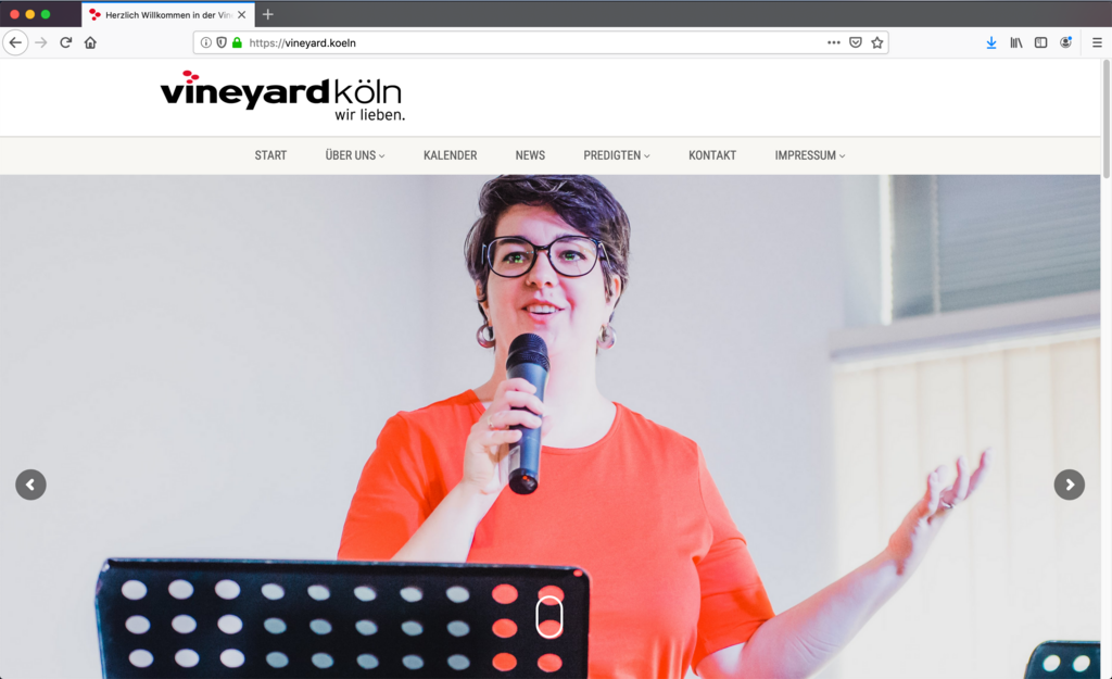 Vineyard Köln – Website Relaunch